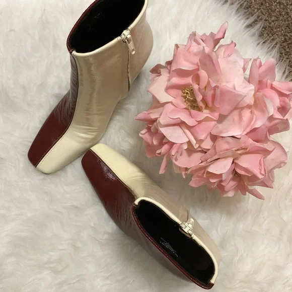 BNIB • ASOS • Two-Tone Leather Ankle Boots - Picture 5 of 15